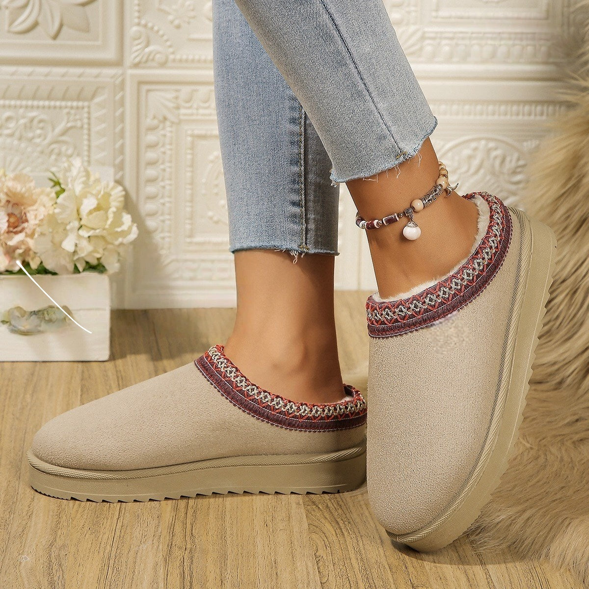 T588-112   Stuffed and Warm Tasman Slippers -GYXZ - Image 3