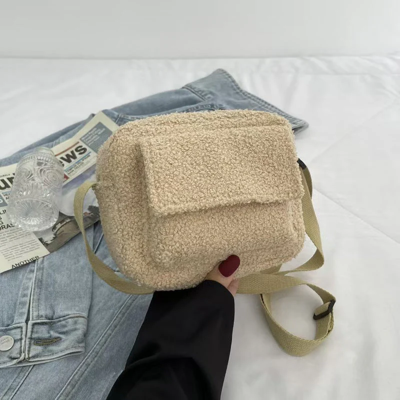 T588-495 Plush handbag, hand-held shoulder bag-GYBB - Image 2
