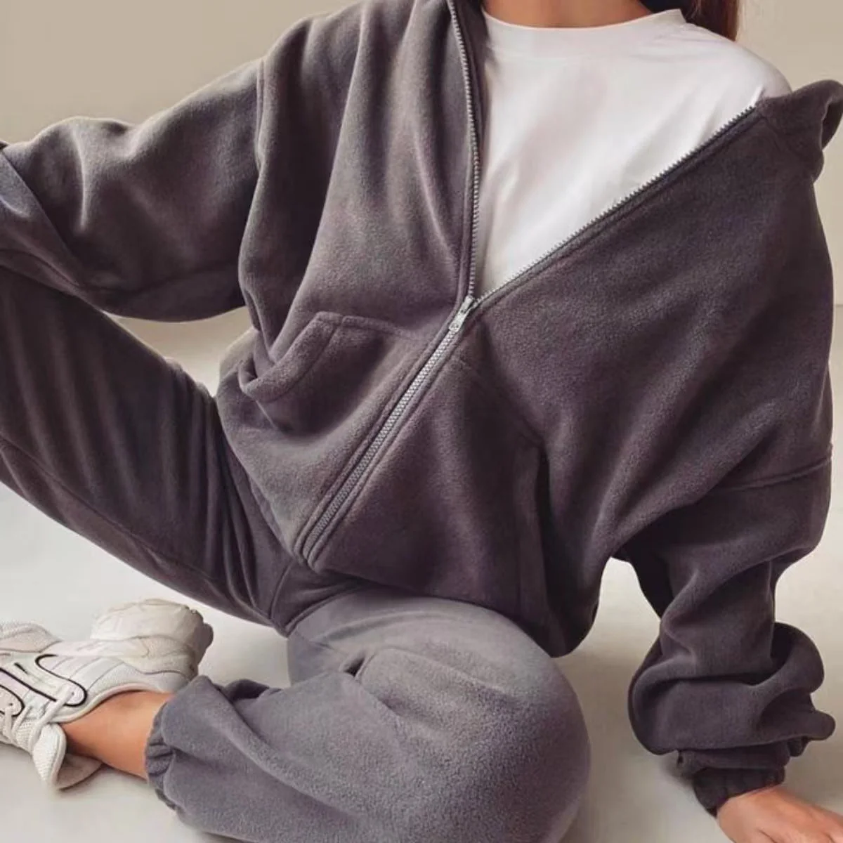 T588-618  Sports long sleeved loose casual suit-GYYF - Image 2