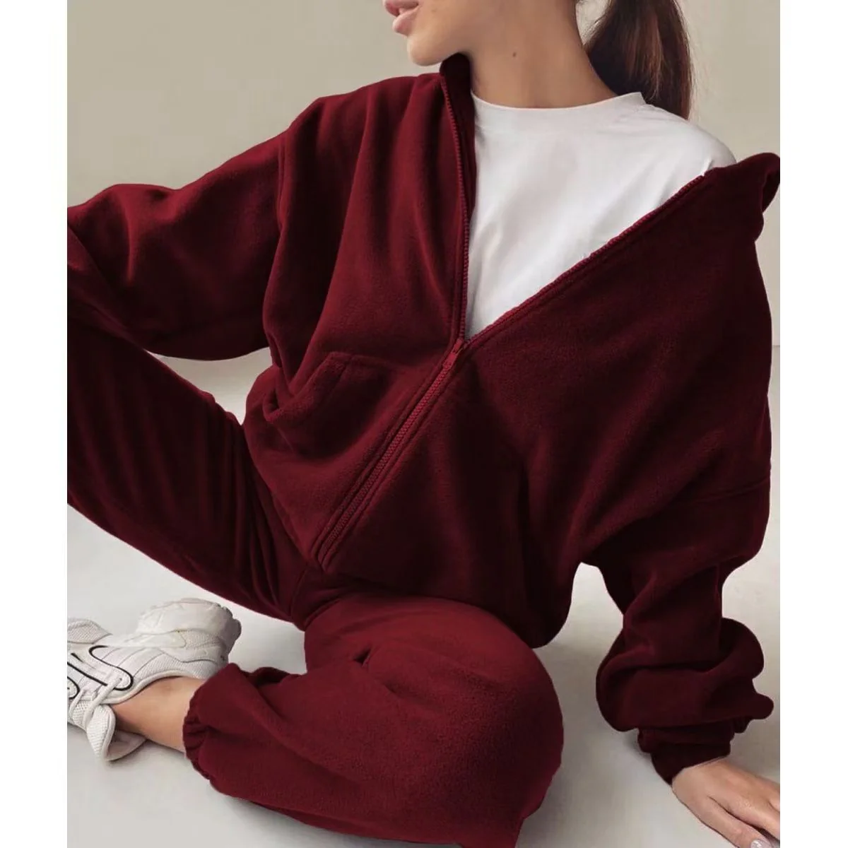 T588-618  Sports long sleeved loose casual suit-GYYF - Image 5