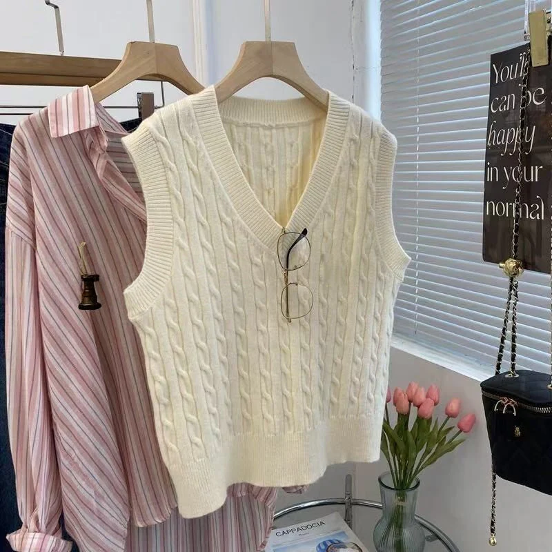 T588-699   Fashion sweater V-neck knit - Image 2
