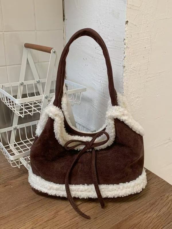 T588-703   Plush tote bag with one shoulder   -GYBB - Image 2