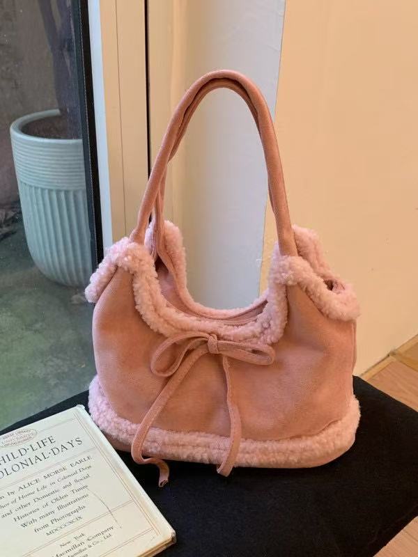 T588-703   Plush tote bag with one shoulder   -GYBB - Image 3
