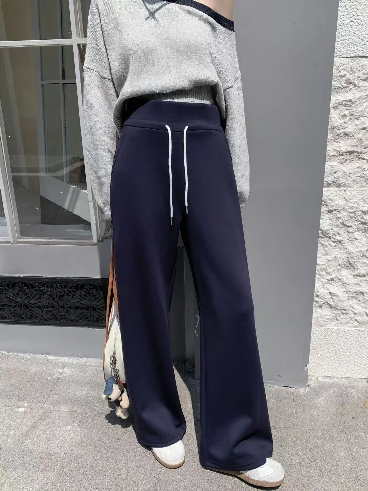 T588-720  Casual wide leg loose classic minimalist sweatpants - Image 5
