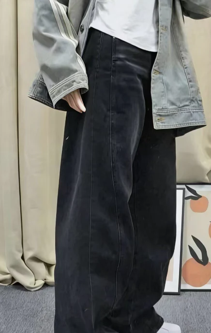 T588-1025  Loose denim casual pants - Image 2