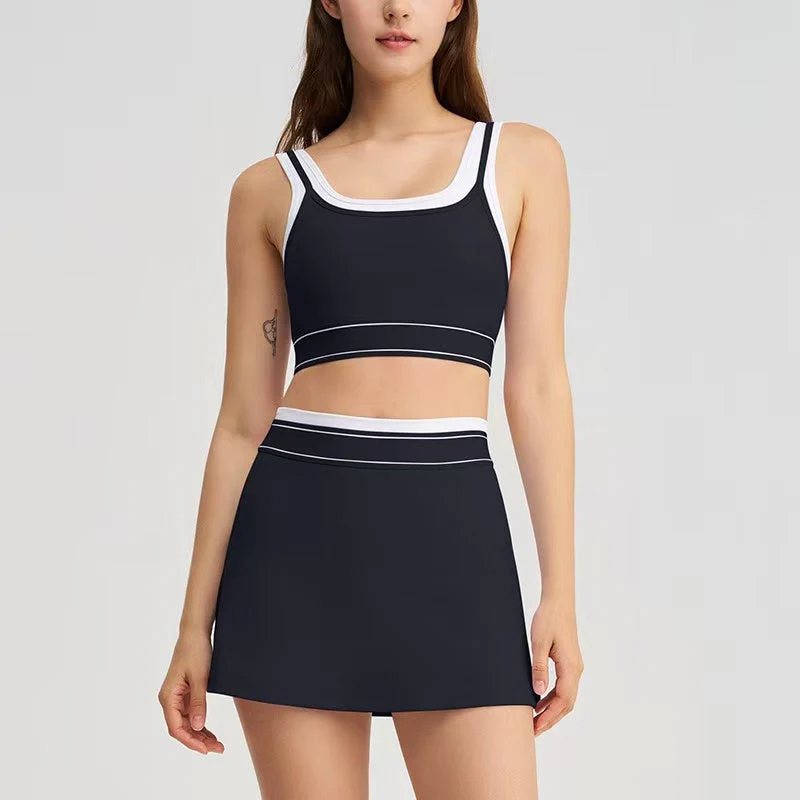 T588-1035   Women's sports tennis yoga suit - Image 2