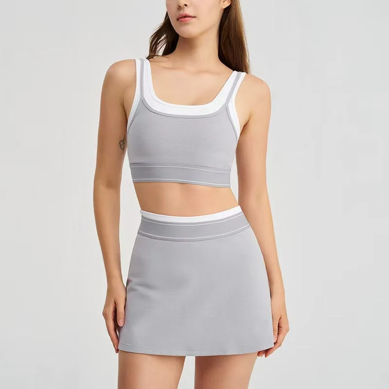 T588-1035   Women's sports tennis yoga suit - Image 4