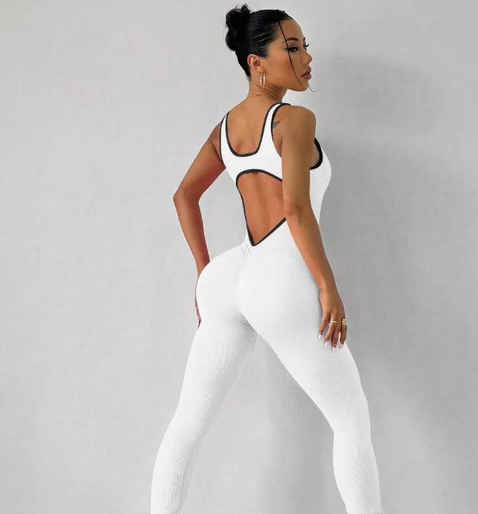 T588-1038 Sports one-piece sleeveless quick drying tight yoga suit - Image 3