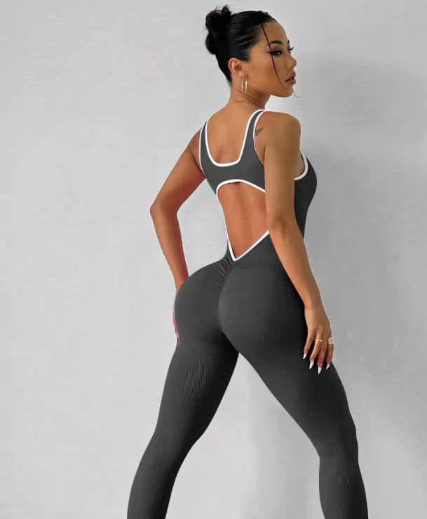 T588-1038 Sports one-piece sleeveless quick drying tight yoga suit - Image 5