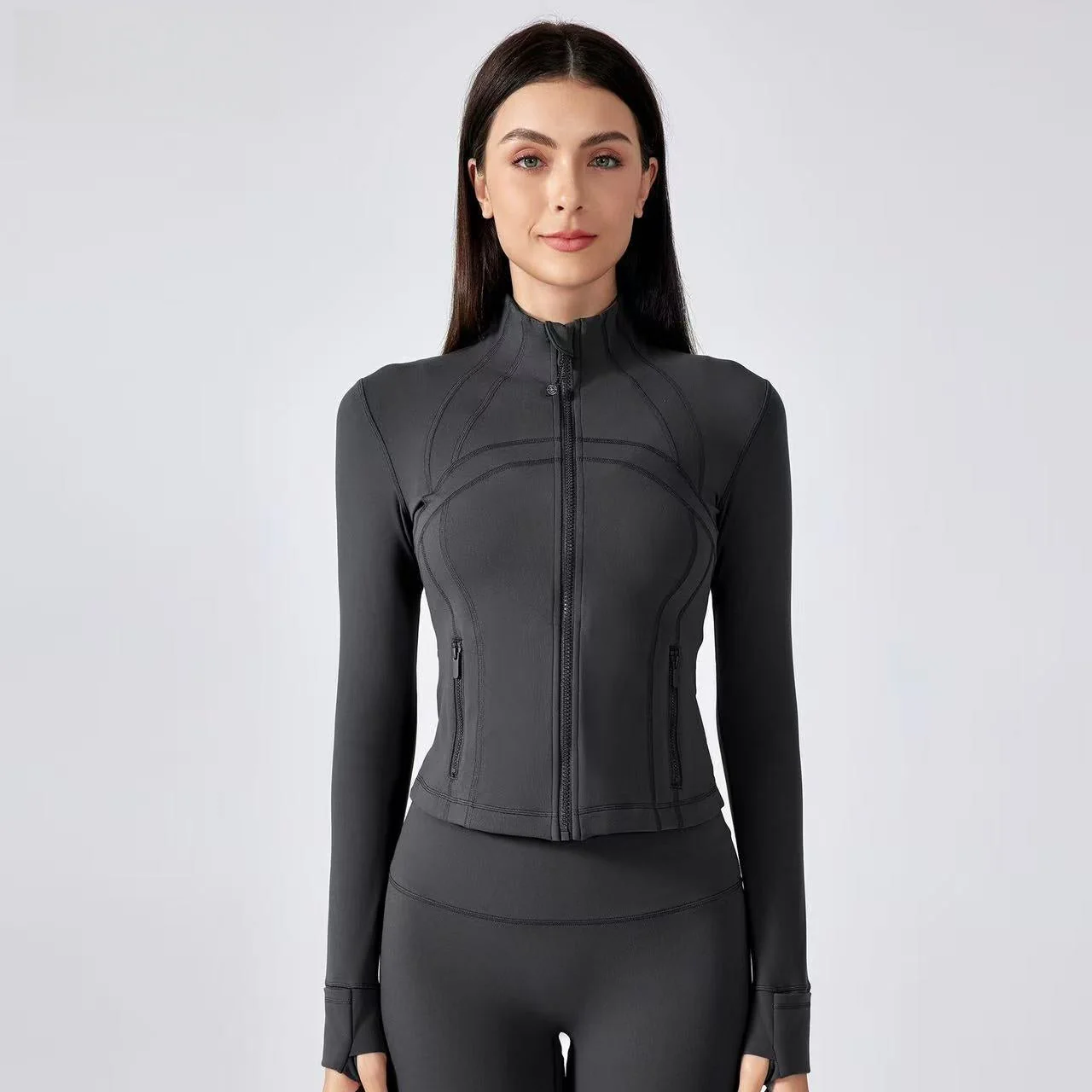 T588-1078  Yoga fitness clothing, long sleeves, slim fit, outdoor - Image 2
