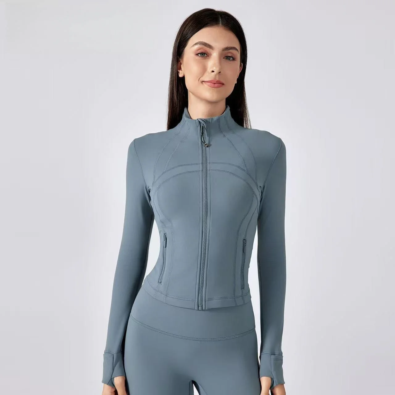 T588-1078  Yoga fitness clothing, long sleeves, slim fit, outdoor - Image 6