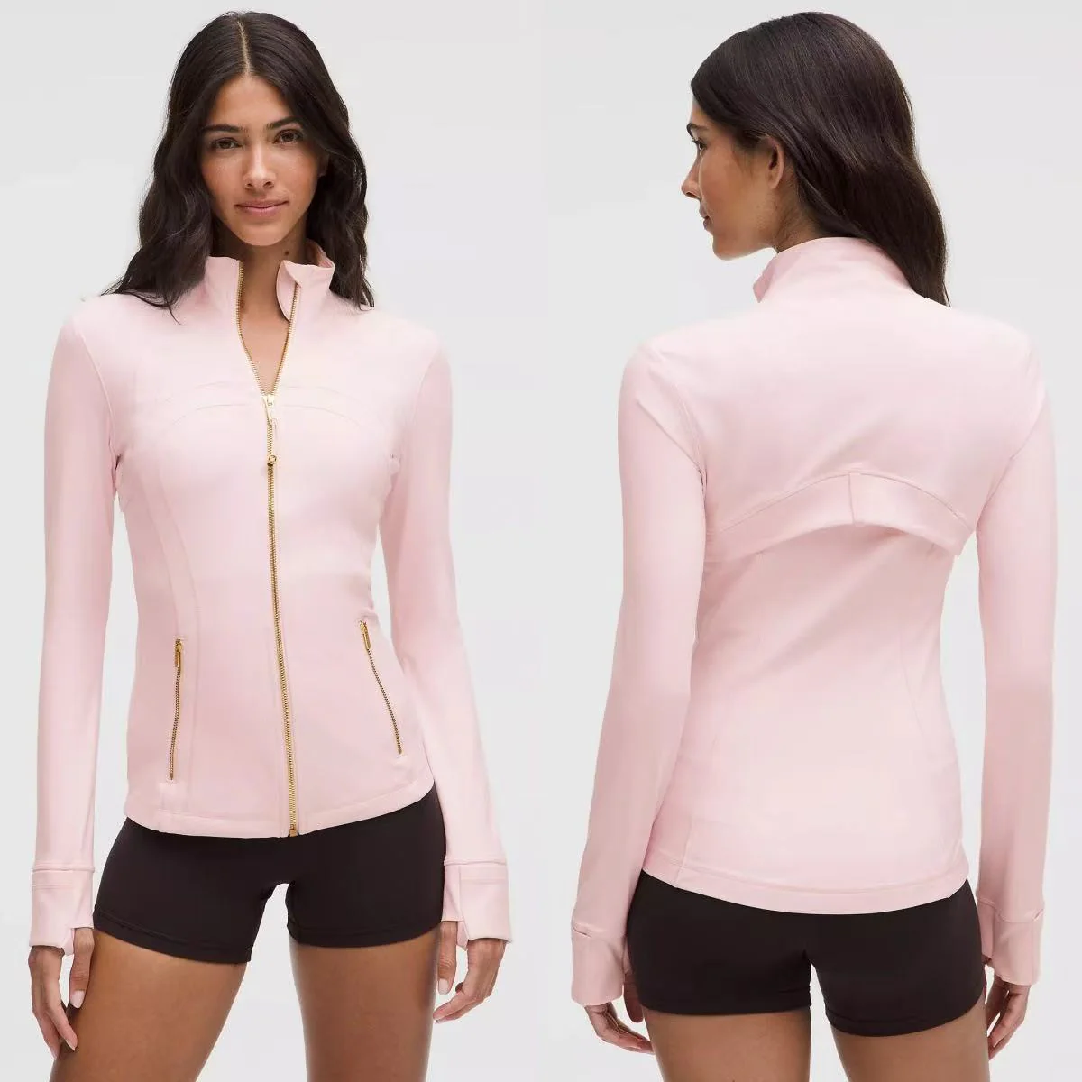 T588-1081 New sports jacket slim fit yoga top long sleeved - Image 2