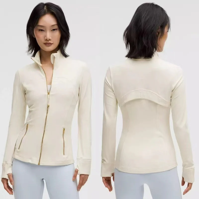 T588-1081 New sports jacket slim fit yoga top long sleeved - Image 4