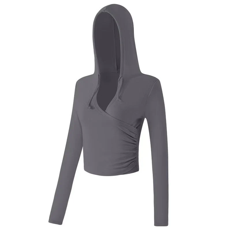 T588-1094 New yoga clothes, quick drying and slimming running long sleeved fitness clothes