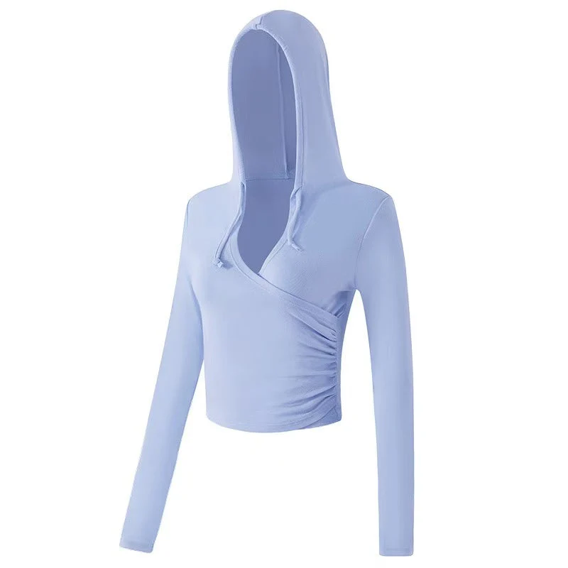 T588-1094 New yoga clothes, quick drying and slimming running long sleeved fitness clothes - Image 3