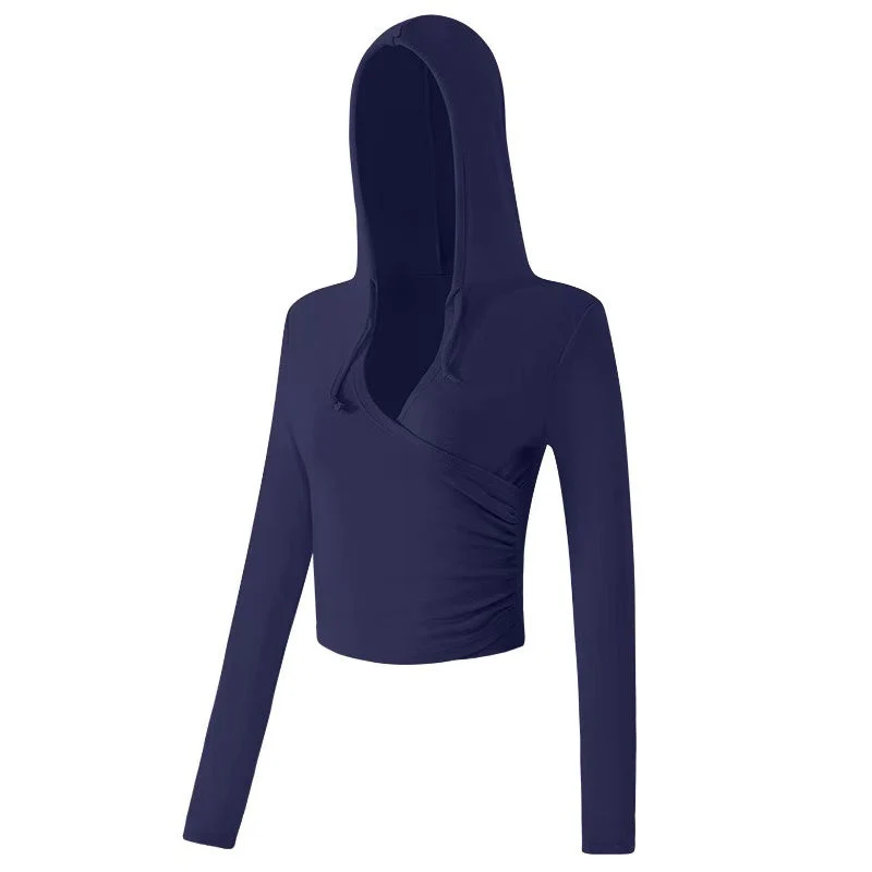 T588-1094 New yoga clothes, quick drying and slimming running long sleeved fitness clothes - Image 4