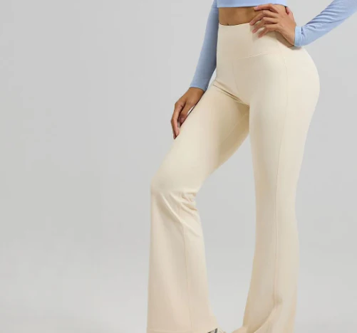 T588-1096 Sports yoga micro flared wide leg fitness pants - Image 2
