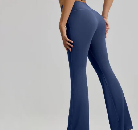 T588-1096 Sports yoga micro flared wide leg fitness pants - Image 3