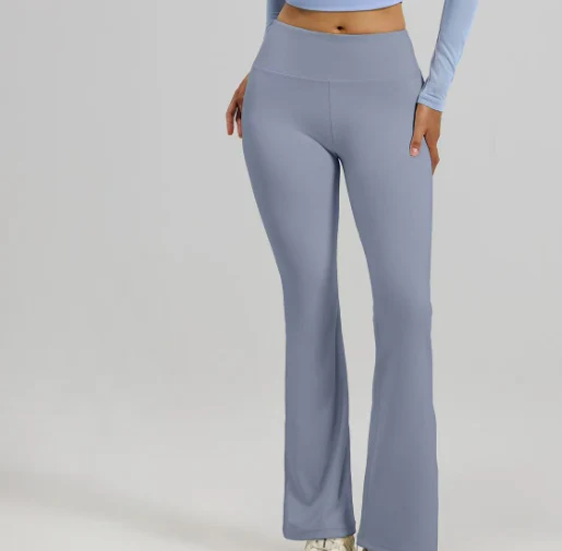T588-1096 Sports yoga micro flared wide leg fitness pants - Image 6