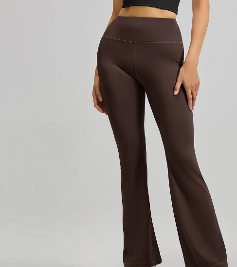 T588-1096 Sports yoga micro flared wide leg fitness pants - Image 8