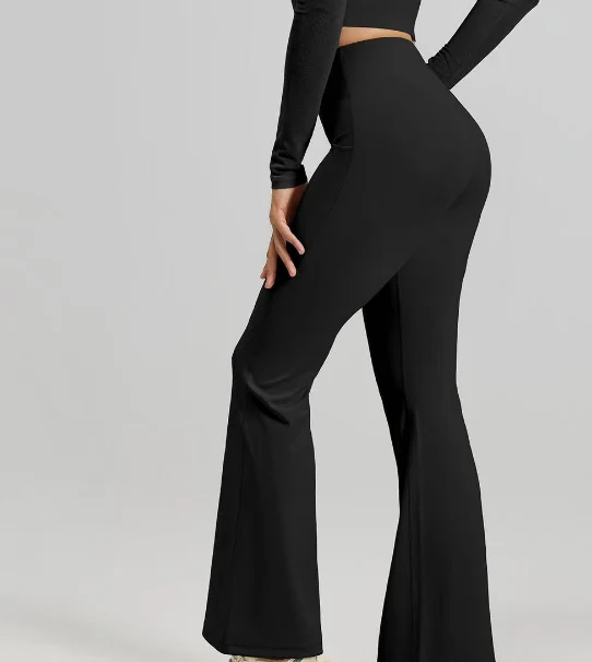 T588-1096 Sports yoga micro flared wide leg fitness pants - Image 9