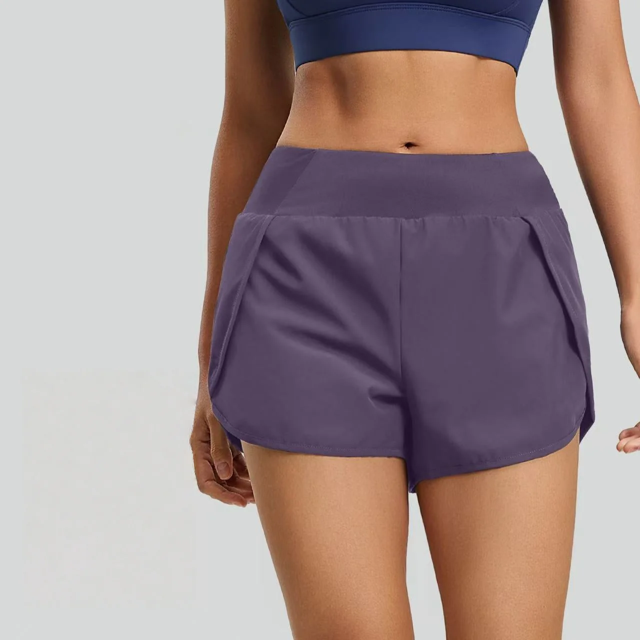 T588-1097  Sports shorts with breathable side pockets, running and fitness yoga pants - Image 5