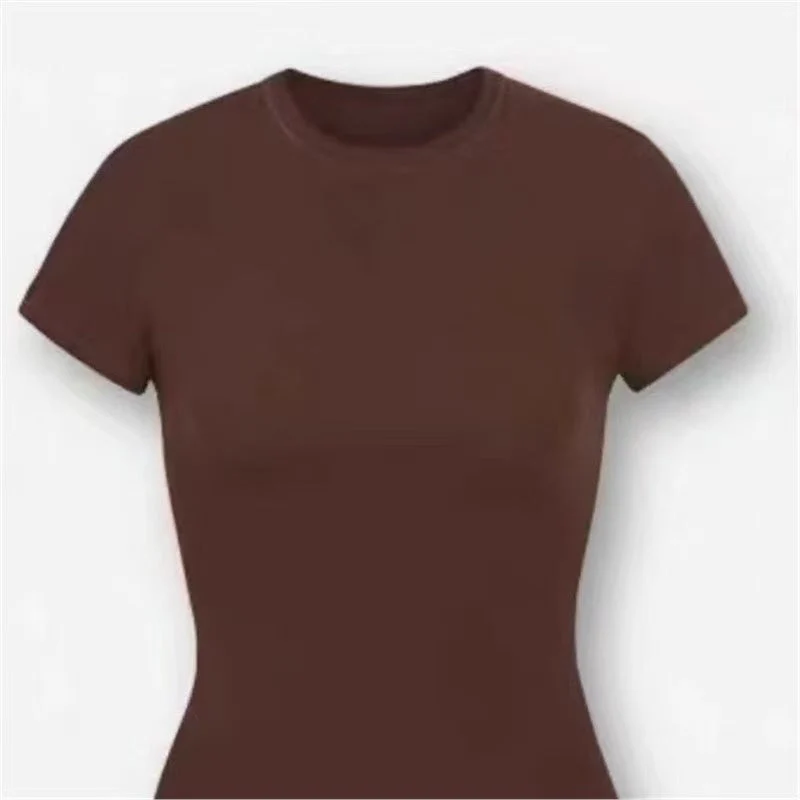 T588-1104 Short sleeved comfortable and beautiful solid color - Image 12