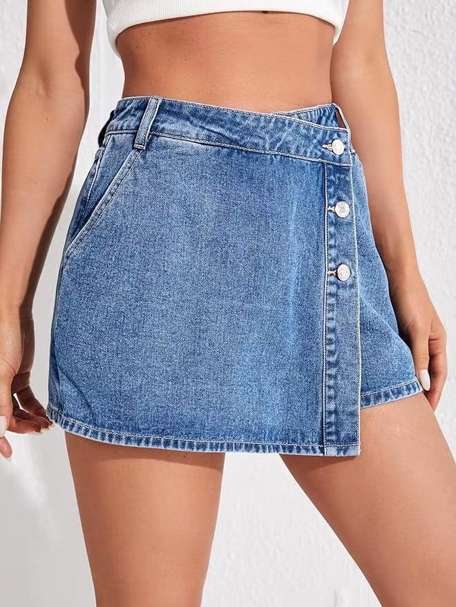 T588-1123  Cowboy personalized split short skirt pants - Image 2