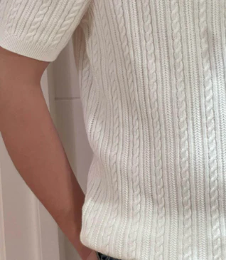 T588-1134  Men's short sleeved knitted shirt