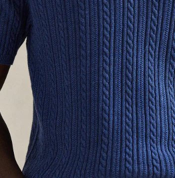 T588-1134  Men's short sleeved knitted shirt - Image 3