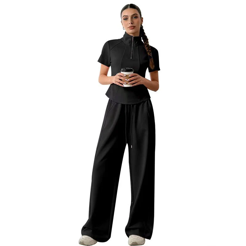 T588-1143 Half zip sports and leisure set