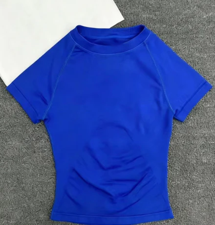 T588-1152    Sports yoga short sleeved fitness outerwear breathable top