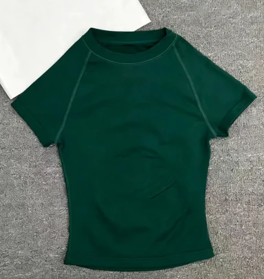 T588-1152    Sports yoga short sleeved fitness outerwear breathable top - Image 2