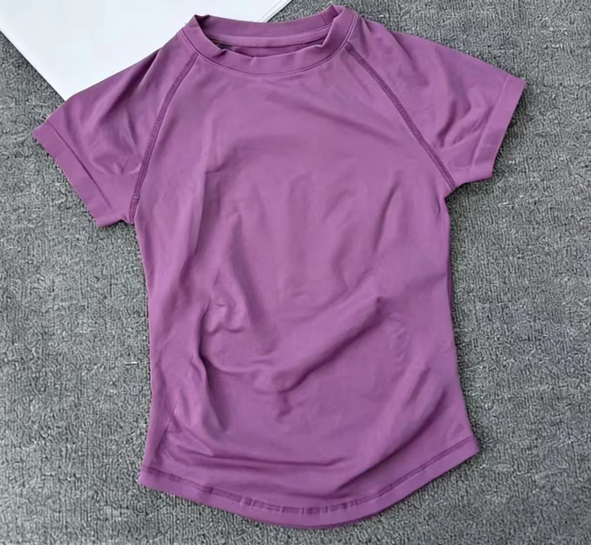 T588-1152    Sports yoga short sleeved fitness outerwear breathable top - Image 6