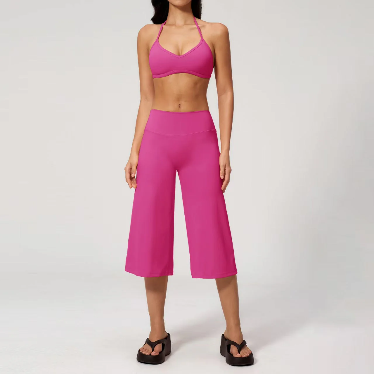 T588-1162  Sports bra quick drying mid pants yoga set