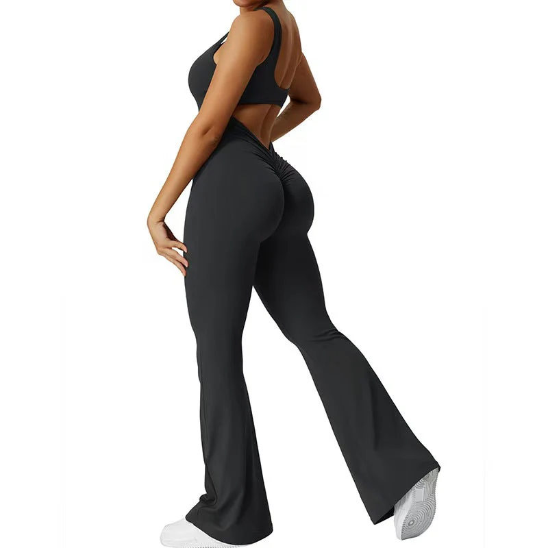 T588-1182  Jumpsuit backless yoga suit - Image 2