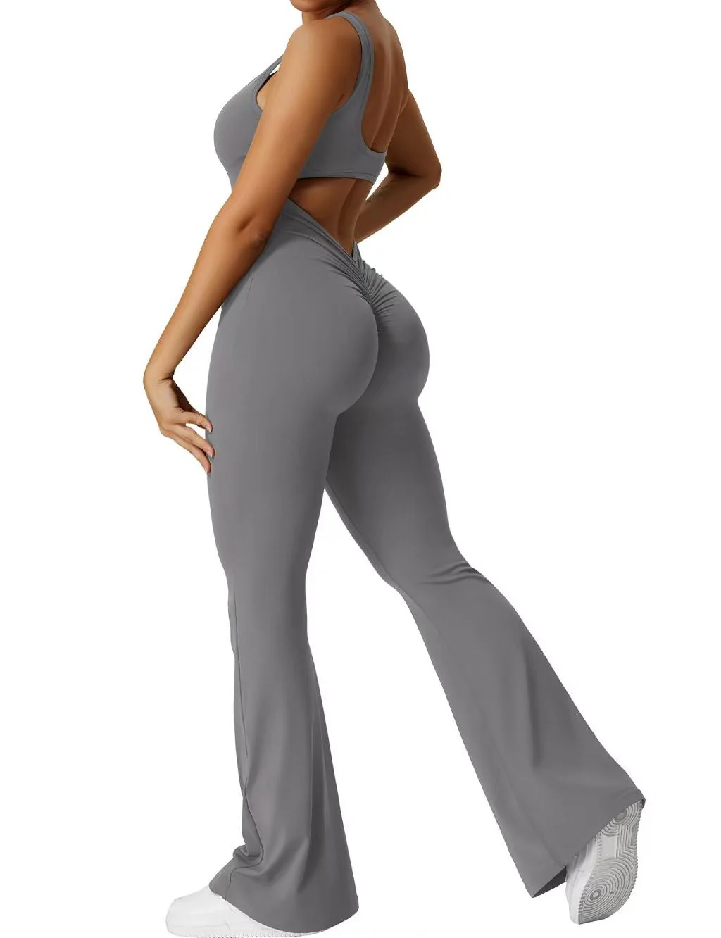 T588-1182  Jumpsuit backless yoga suit - Image 3