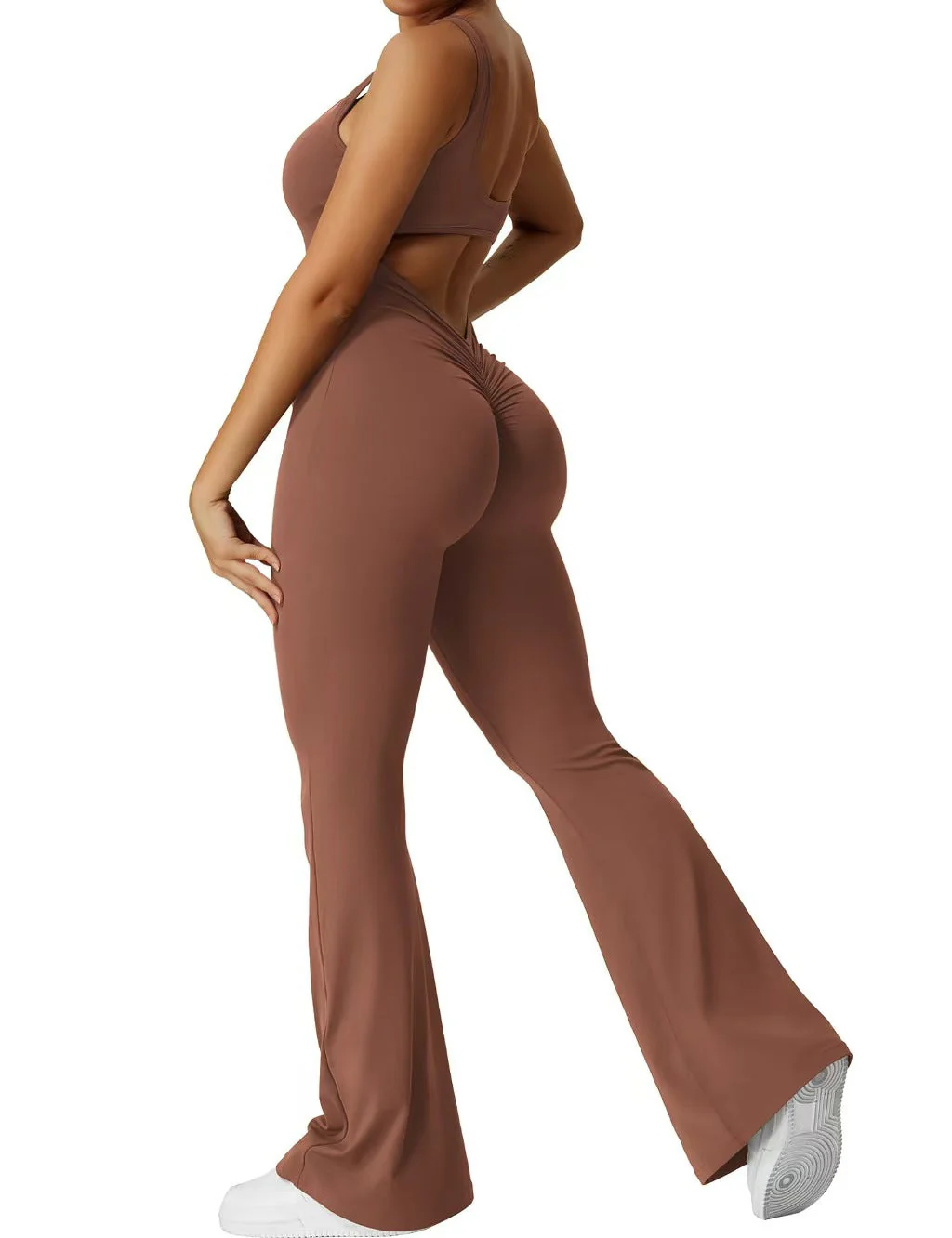 T588-1182  Jumpsuit backless yoga suit - Image 4