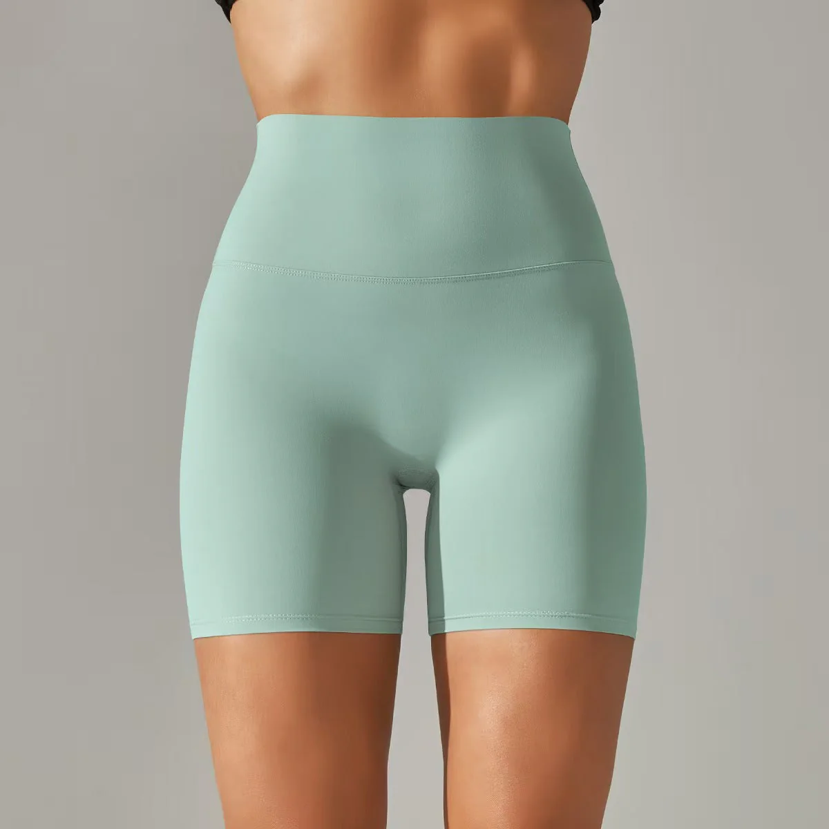 T588-131 Women's shorts, three part pants, high waist, tight fitting, elastic sports and fitness pants - Image 10