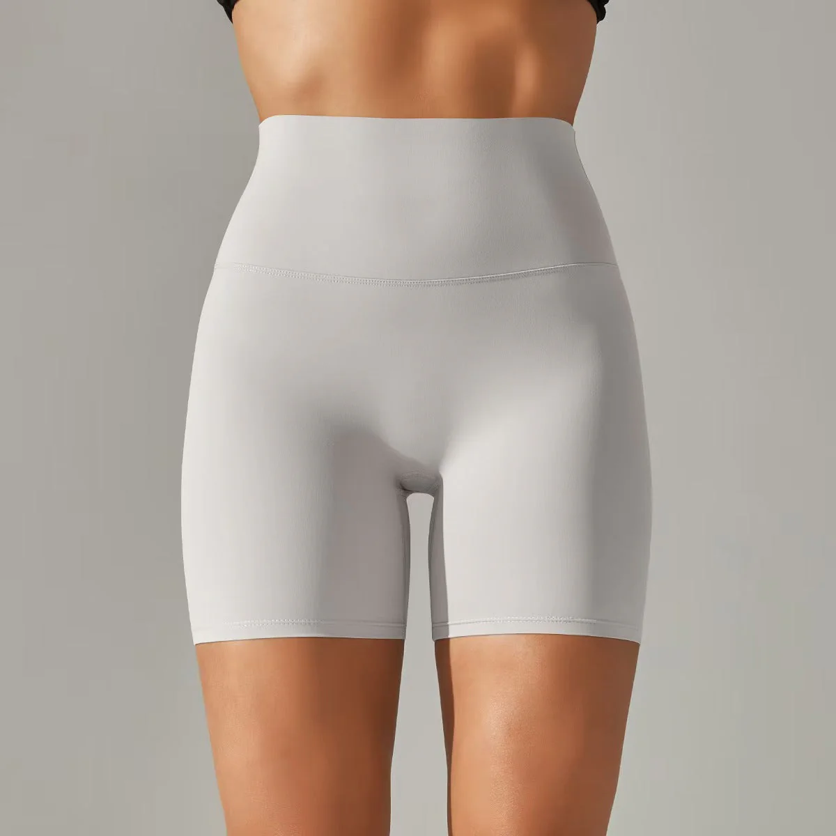 T588-131 Women's shorts, three part pants, high waist, tight fitting, elastic sports and fitness pants - Image 2