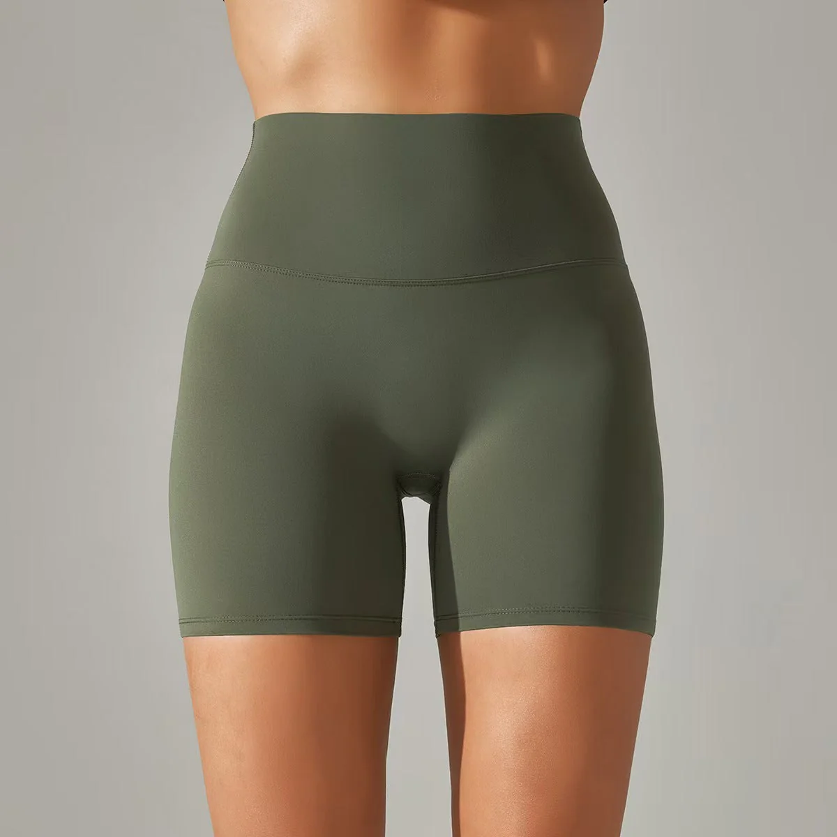 T588-131 Women's shorts, three part pants, high waist, tight fitting, elastic sports and fitness pants - Image 21
