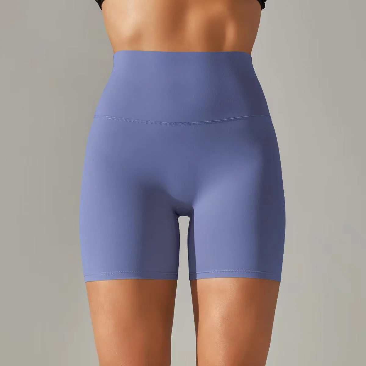 T588-131 Women's shorts, three part pants, high waist, tight fitting, elastic sports and fitness pants - Image 3