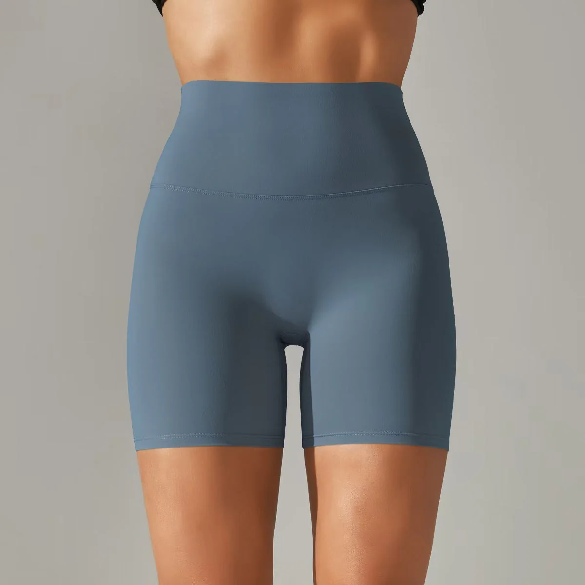 T588-131 Women's shorts, three part pants, high waist, tight fitting, elastic sports and fitness pants - Image 4