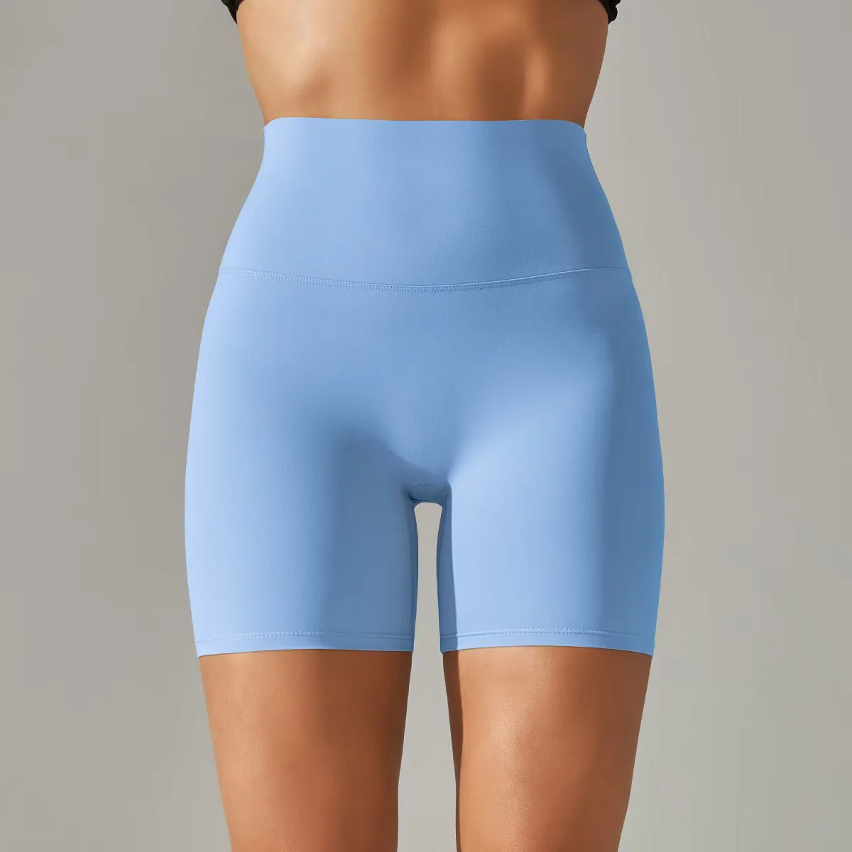 T588-131 Women's shorts, three part pants, high waist, tight fitting, elastic sports and fitness pants - Image 6