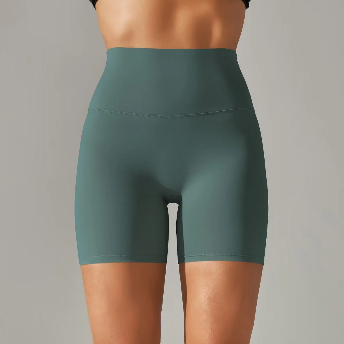 T588-131 Women's shorts, three part pants, high waist, tight fitting, elastic sports and fitness pants - Image 9