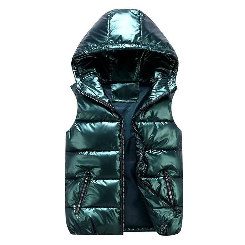 T588-738  Winter shiny cotton vest for children and adults - Image 5