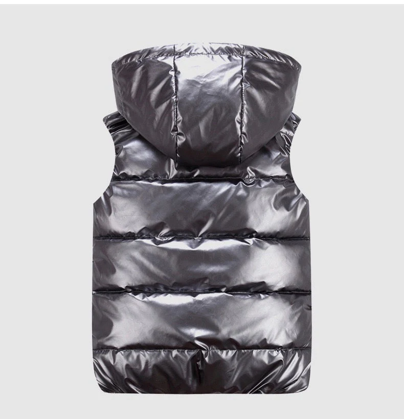 T588-738  Winter shiny cotton vest for children and adults - Image 6