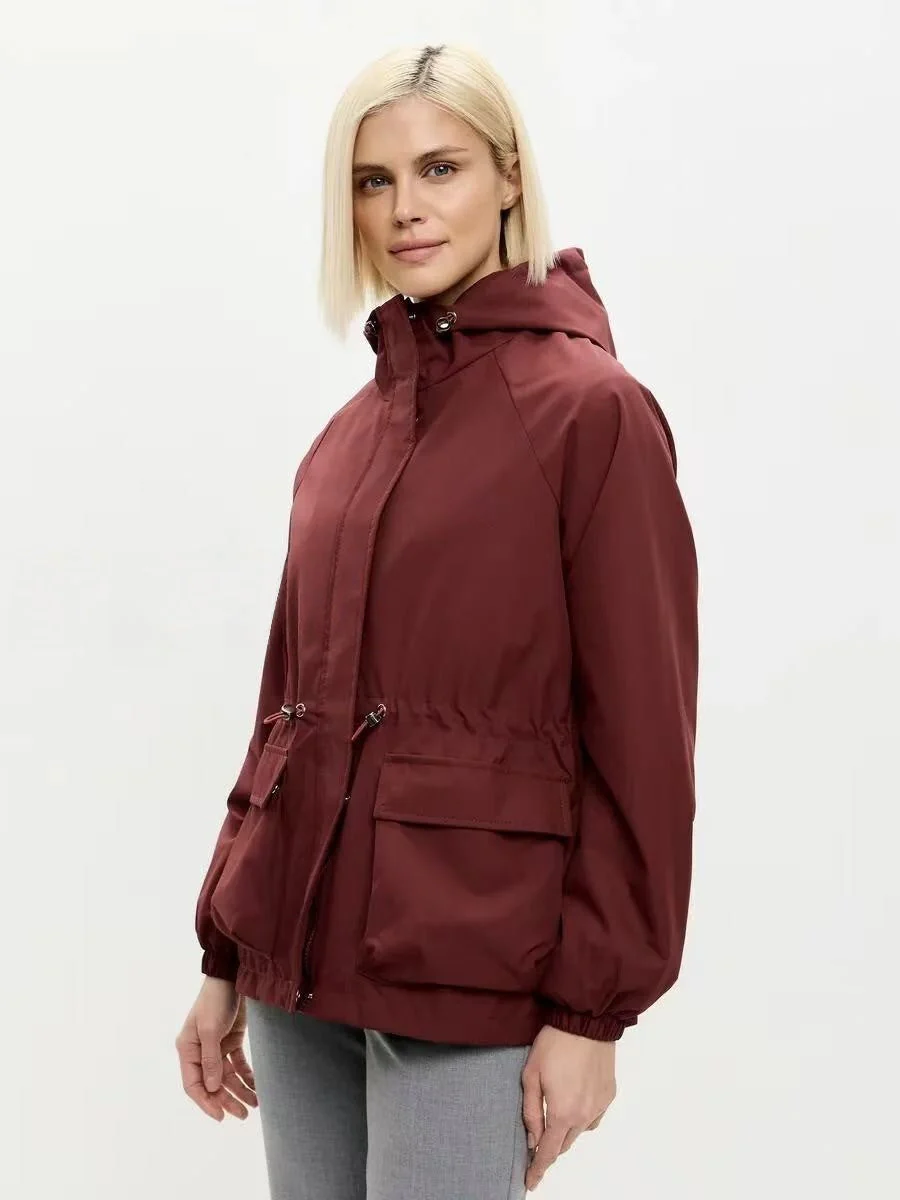 T588-771   Casual women's assault suit hooded drawstring - Image 2