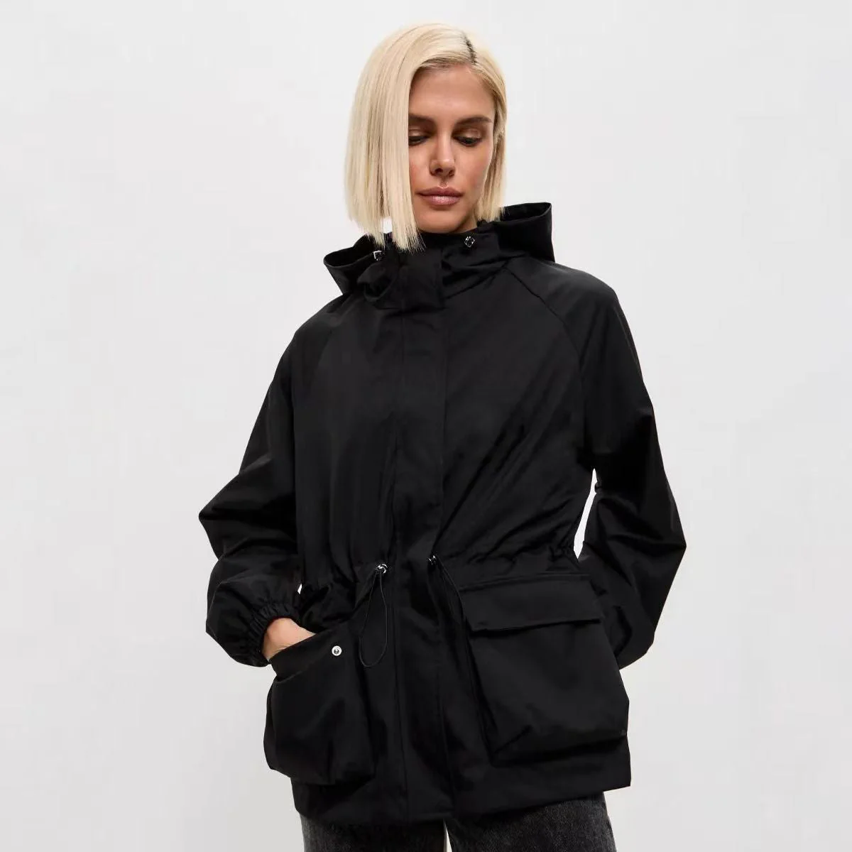 T588-771   Casual women's assault suit hooded drawstring - Image 4