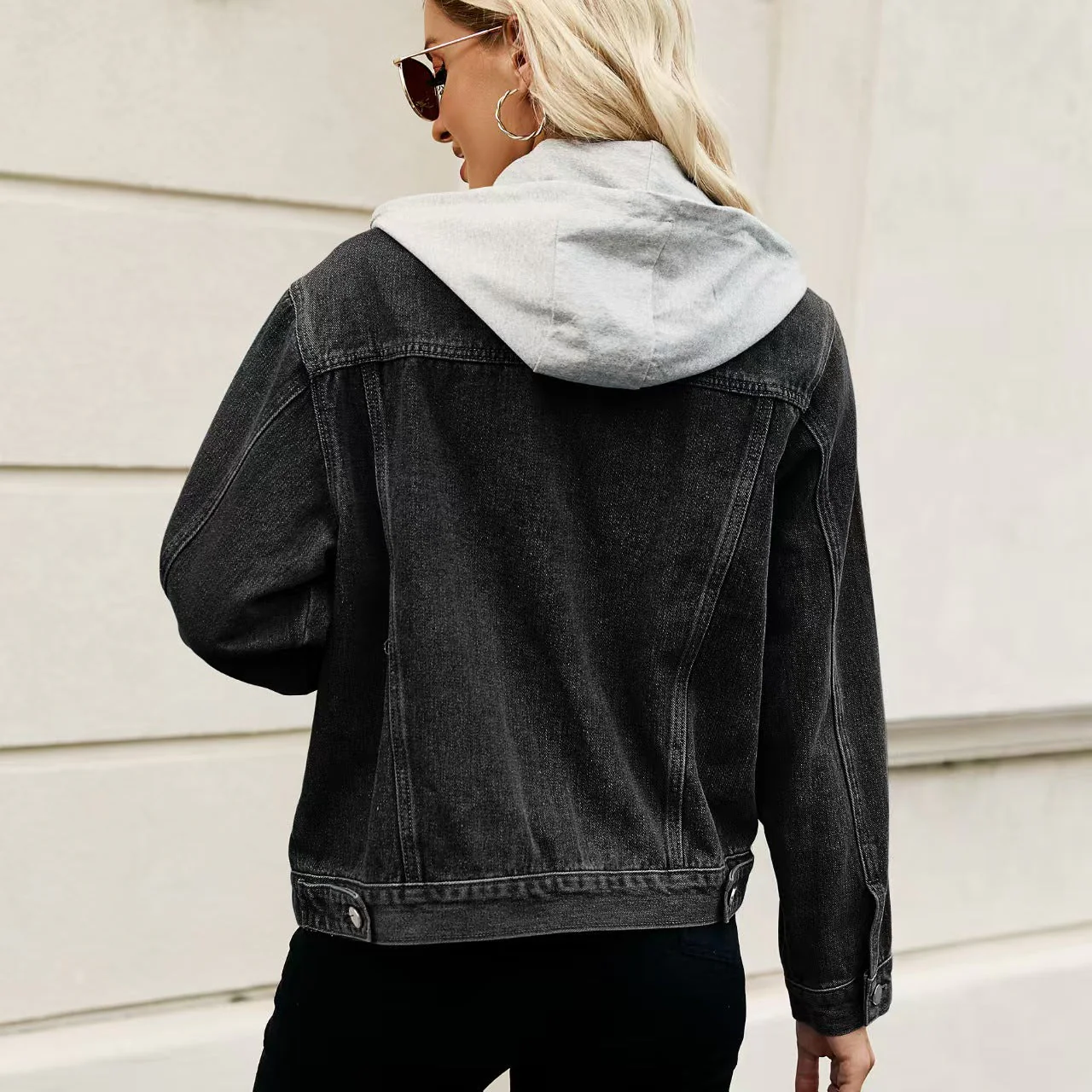 T588-782 Women's outerwear short denim - Image 5